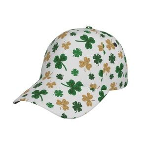 NWT Cute Green & Gold Shamrock Clover St Patrick's Day Hats Women Baseball